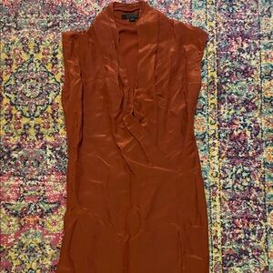 Allsaints Burnt Orange Sleeveless Dress